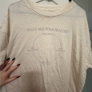 Aerie Cream Halloween Graphic Tee